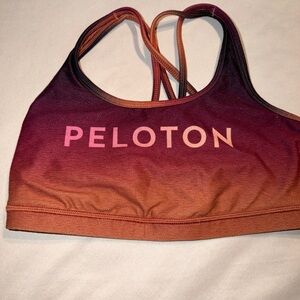 Peloton Women's Ombre Sports Bra in Orange and Purple
